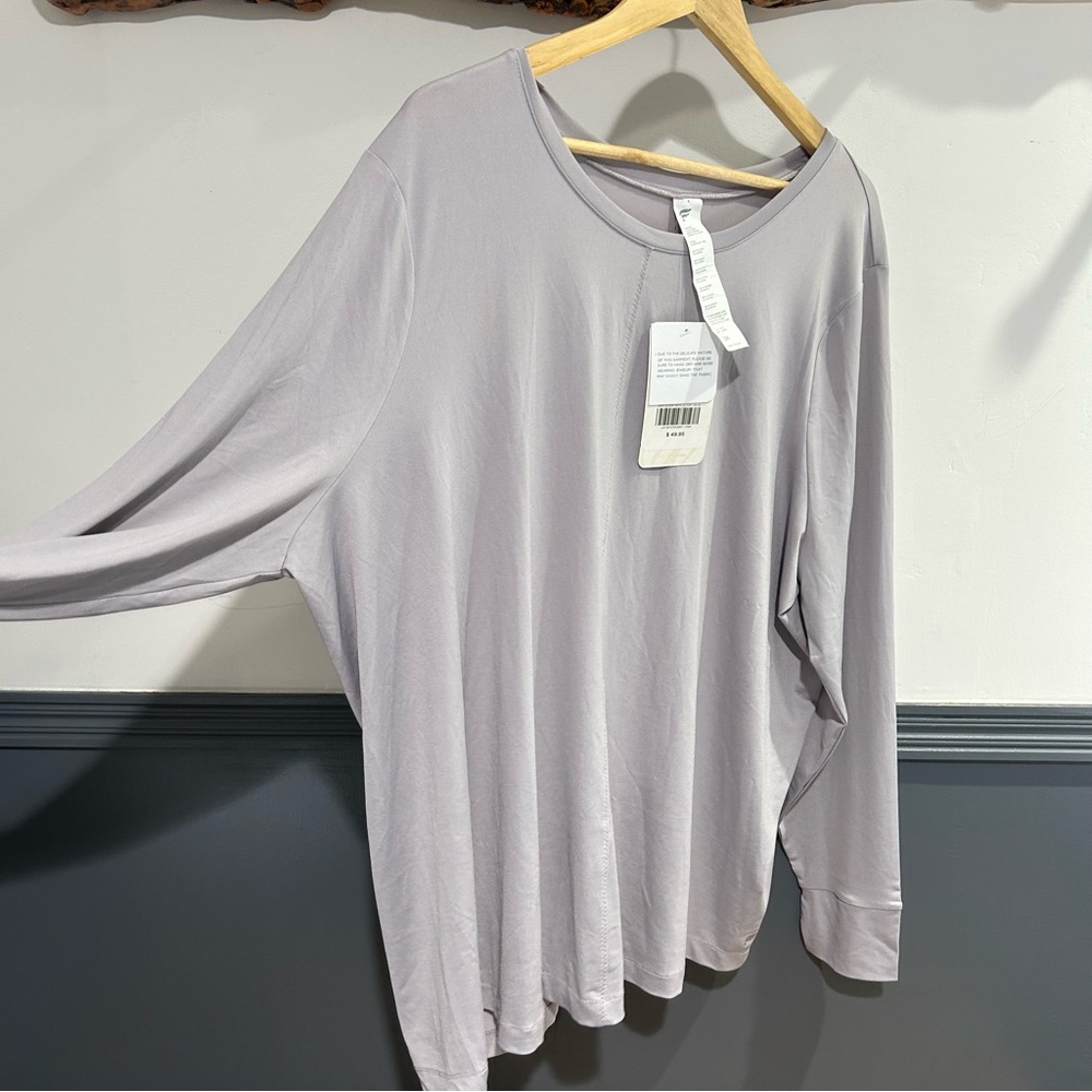 Fabletics Purple Relaxed Long Sleeve Tee - Picture 4 of 13